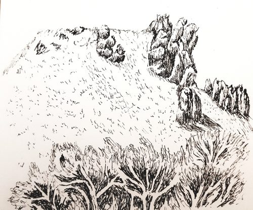 Lorna, Rocky hillside.